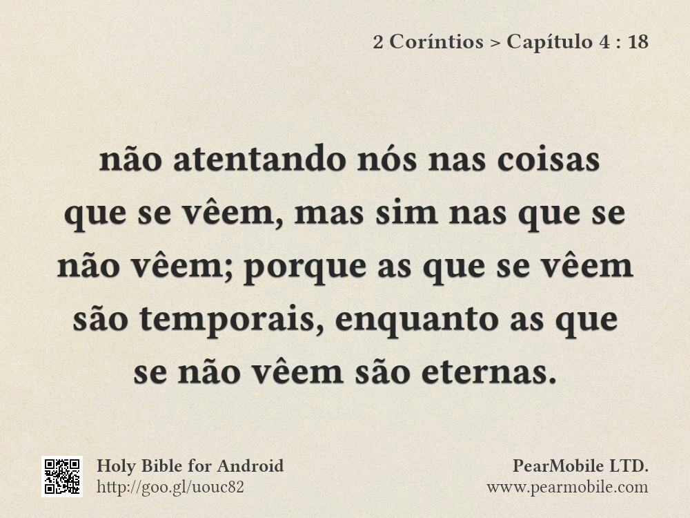 2 Coríntios, Capítulo 4:18